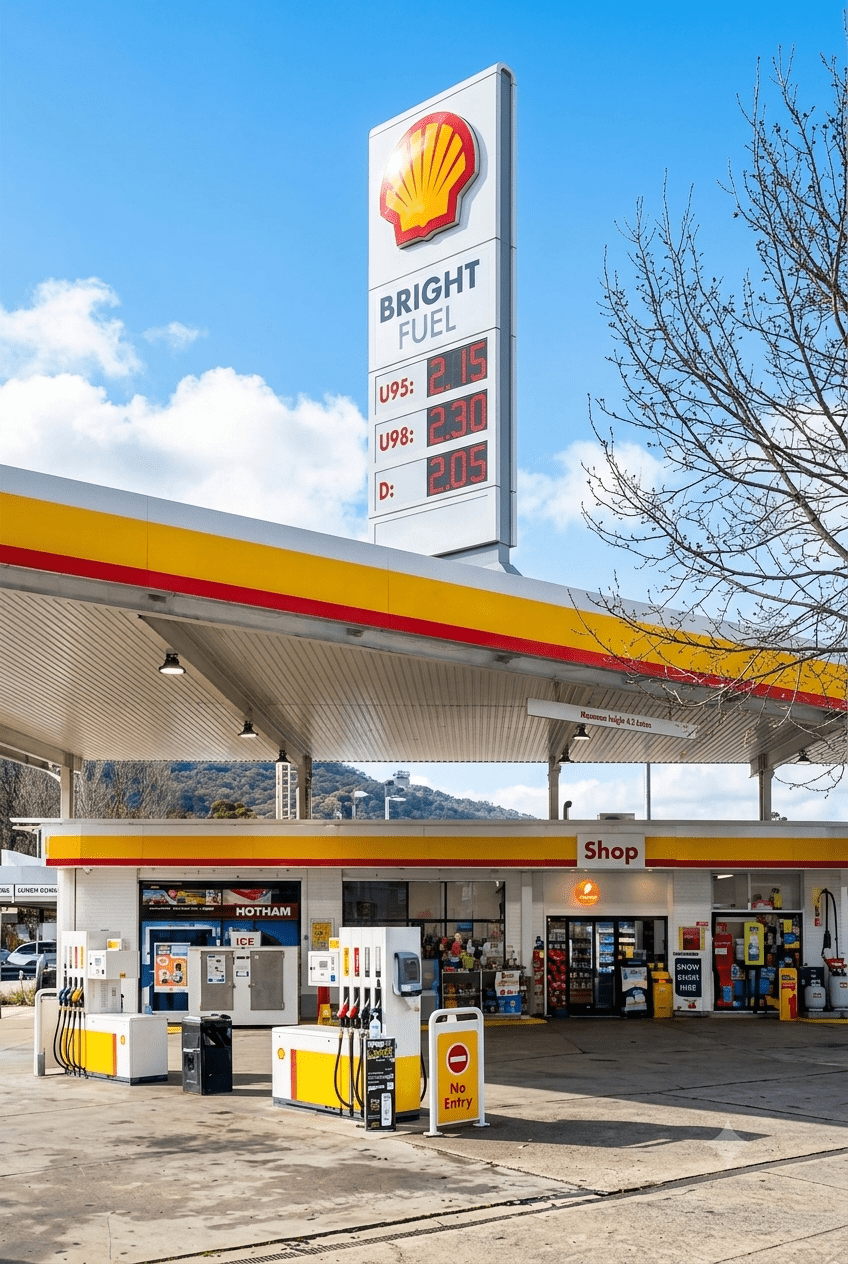 Shell Fuel station with takeaway food