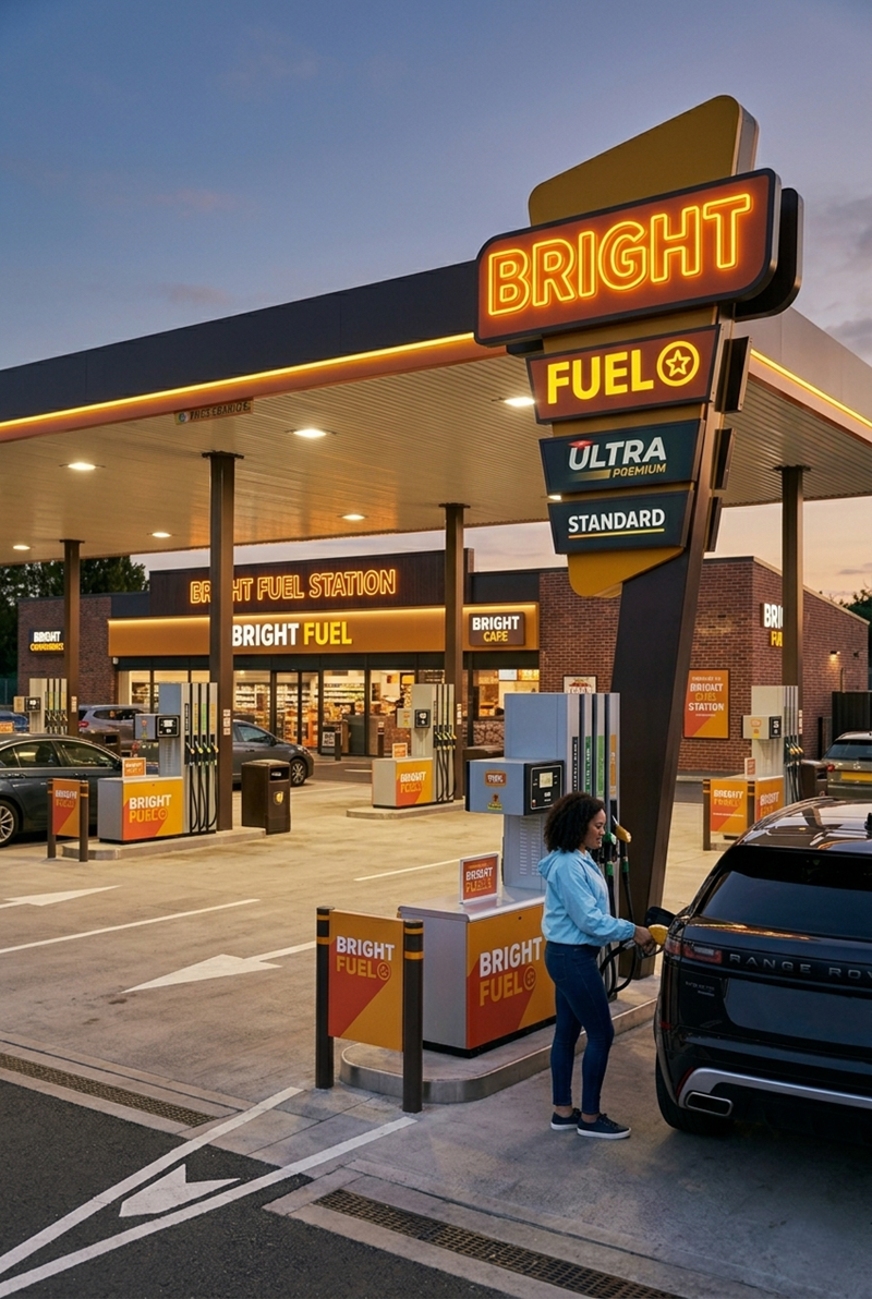Shell Fuel station with takeaway food